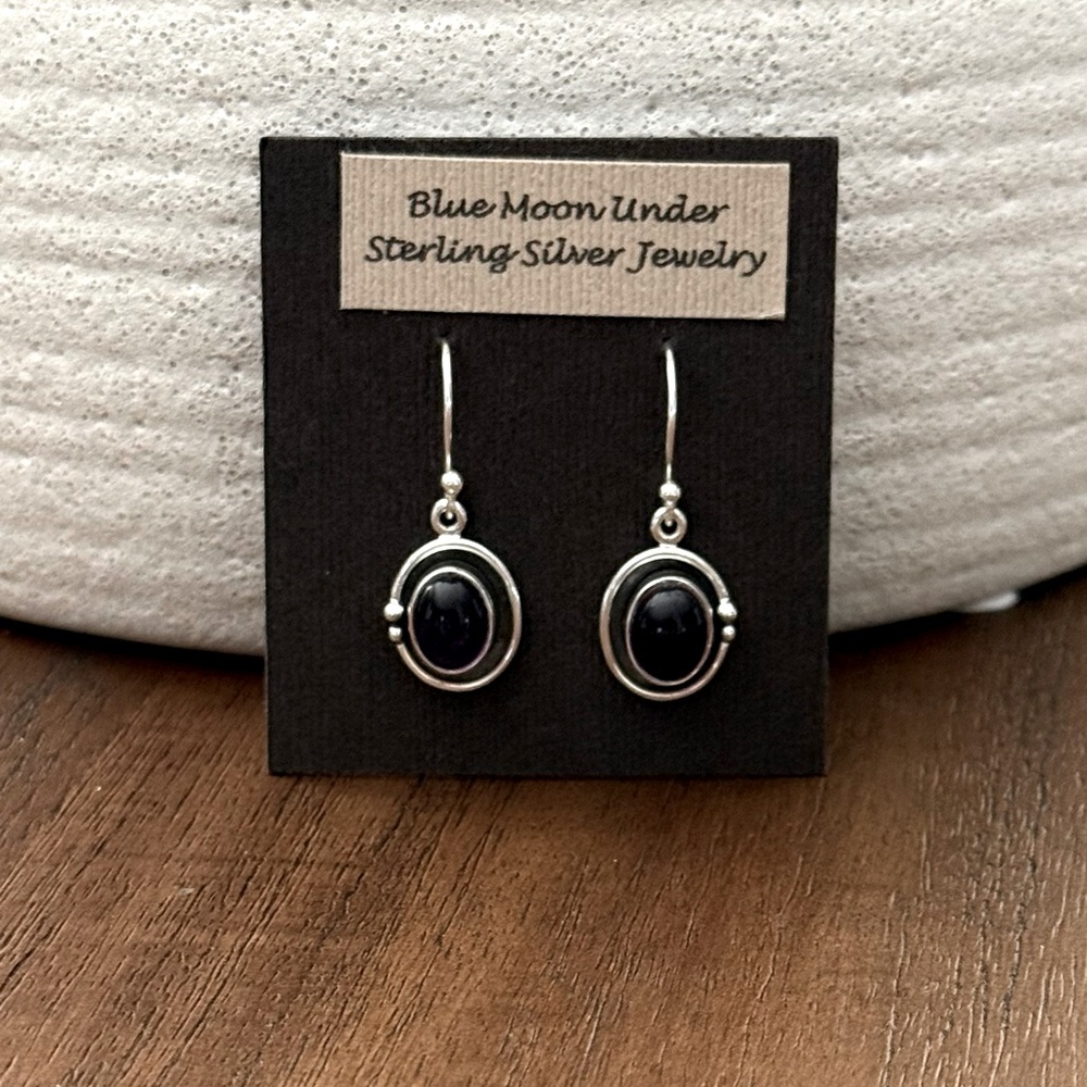 925 Sterling Silver Amethyst Dangle Earrings! NEW! - Picture 7 of 7